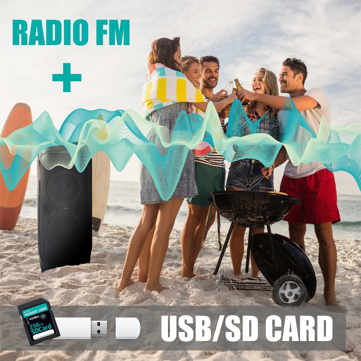 Samus Boxa portabila Boxa Portabila Samus PRIME SOUND 590 | 450W, Bluetooth, Microfon, Negru