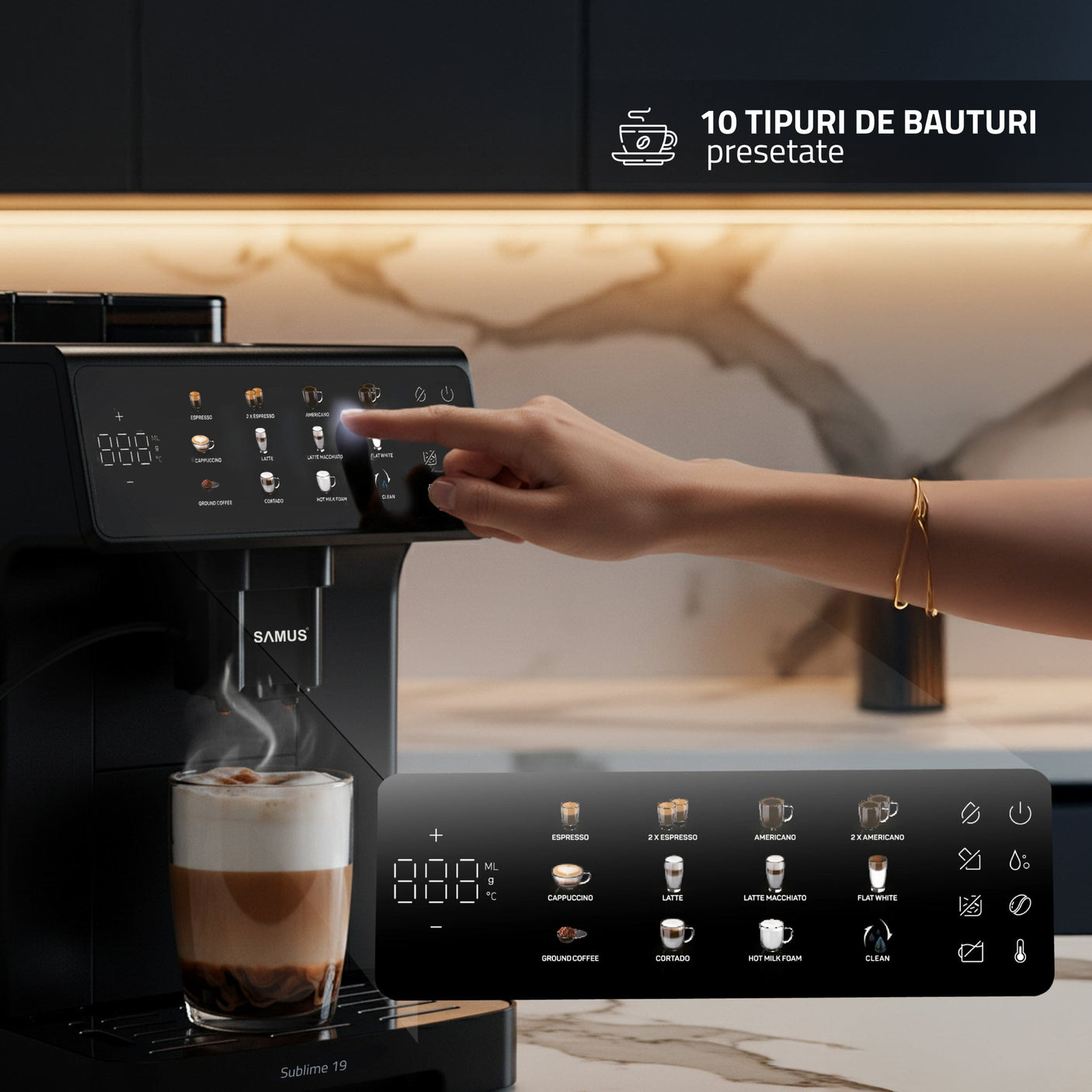 Samus Espressor automat Cafetieră Samus | Negru