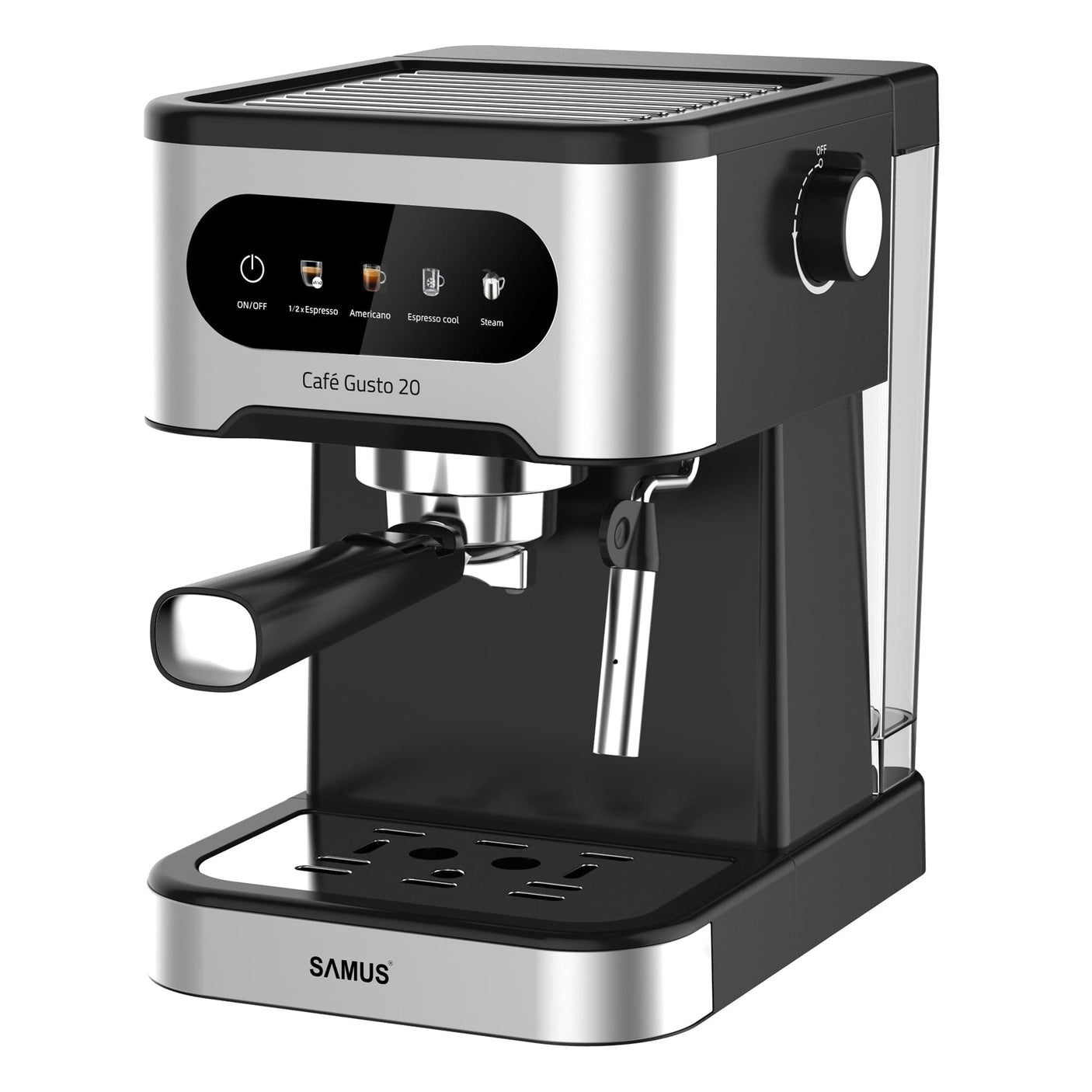 Samus Espressor automat Espressor Manual Samus Cafe Gusto 20 | 1350W, 1.5L, 20 bari, Inox