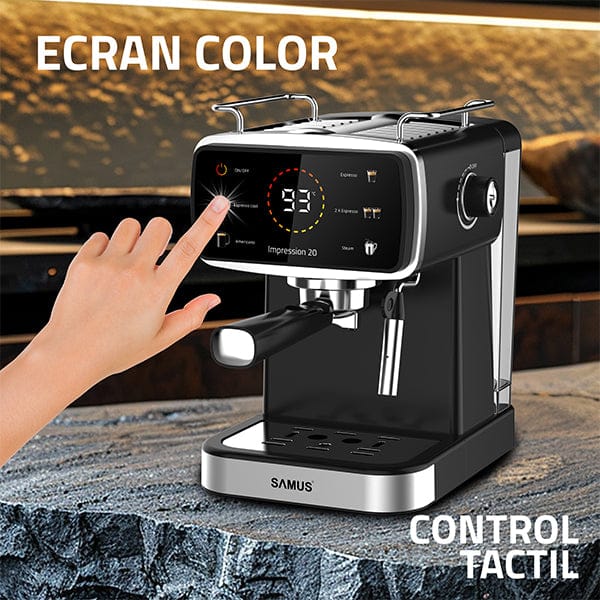 Samus Espressor automat Espressor Manual Samus Impression 20 | 1350W, 1.5L, 20 bari, Negru