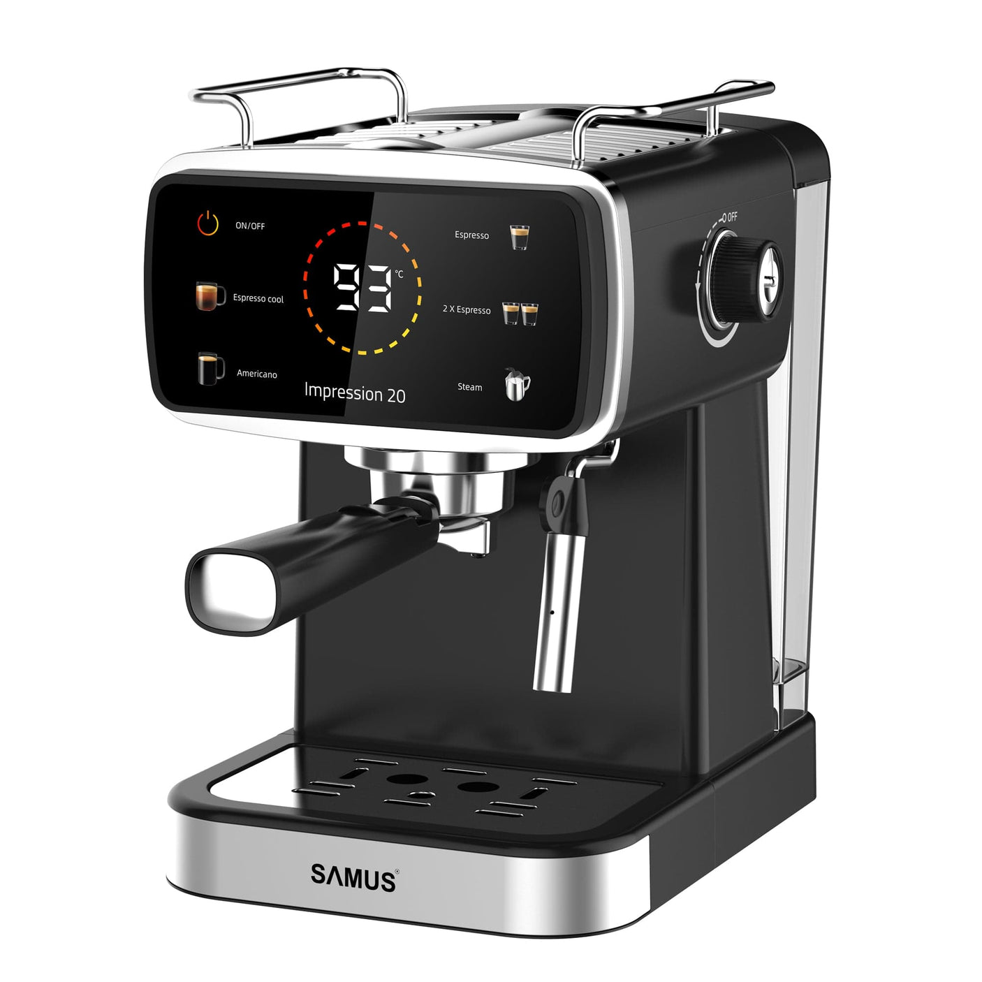 Samus Espressor automat Espressor Manual Samus Impression 20 | 1350W, 1.5L, 20 bari, Negru