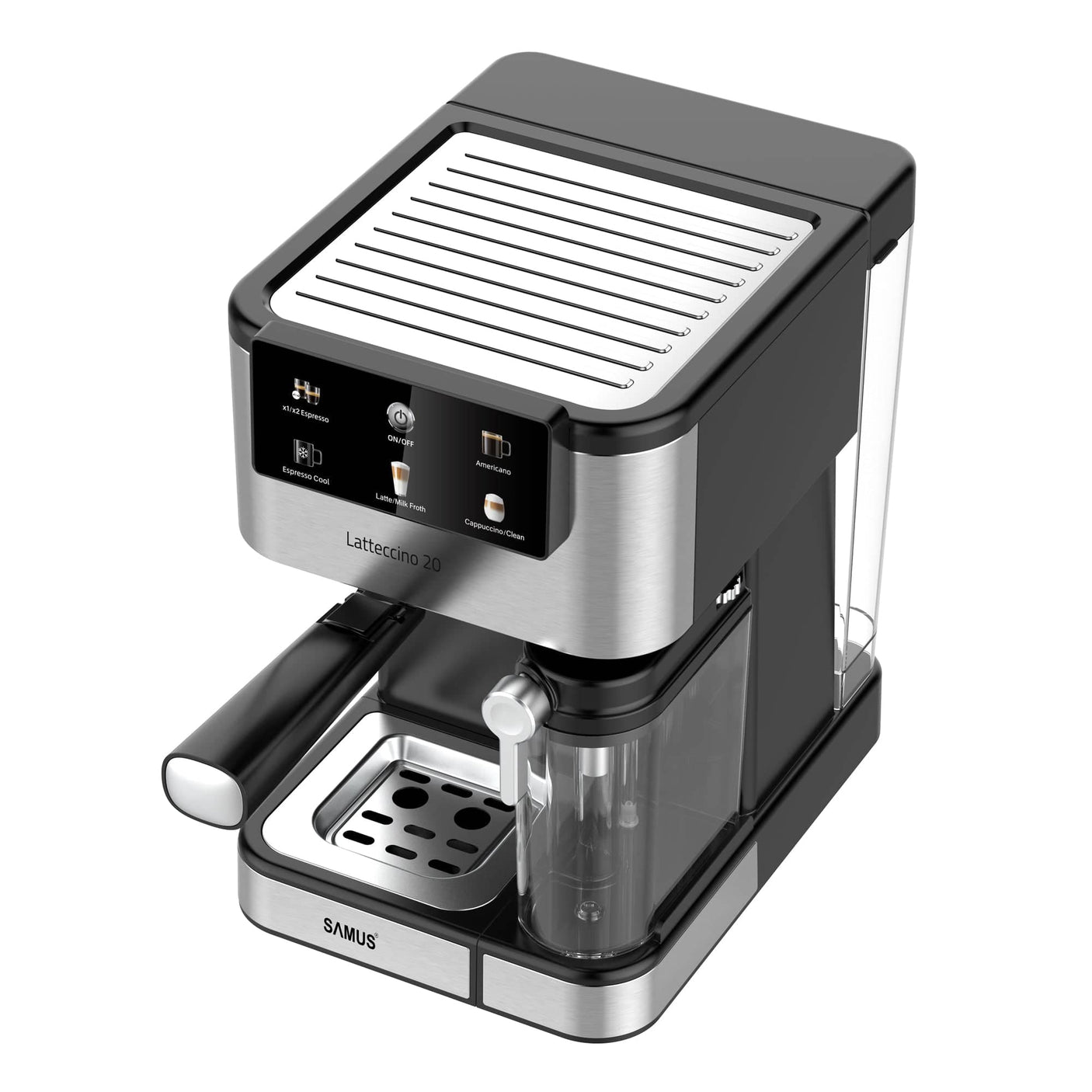 Samus Espressor automat Espressor Manual Samus LATTECCINO 20 | 1350W, 1.5L, 20 bari, Inox