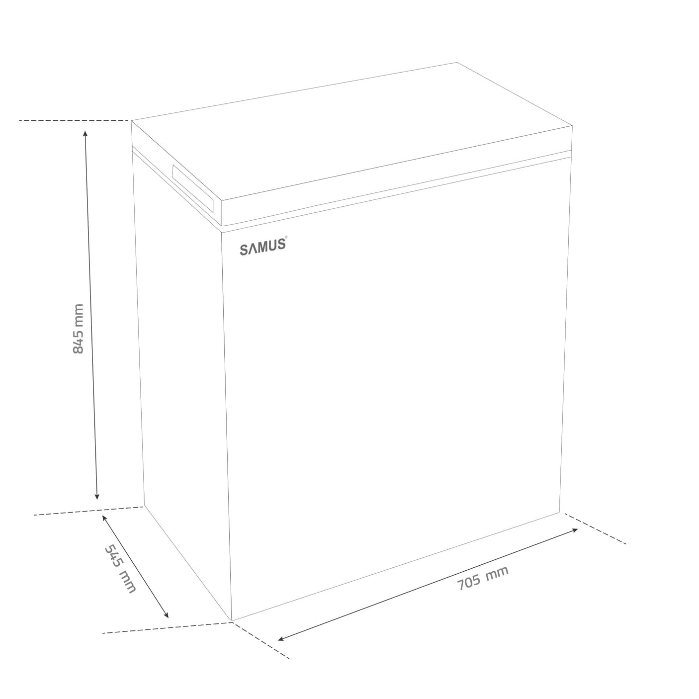 Samus Lada frigorifica Ladă Frigorifică Samus LS168E | 165L, Roșu, LED