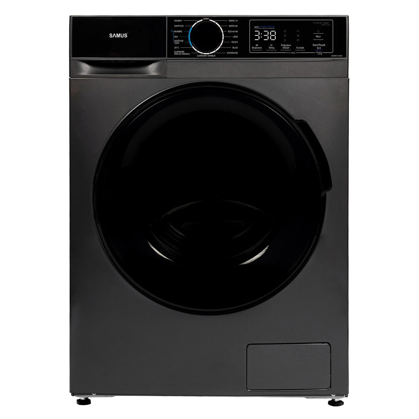 Samus Masina de spalat rufe Mașină de Spălat Rufe Inverter Samus | 8kg, 1400 RPM, 15 programe, Gri