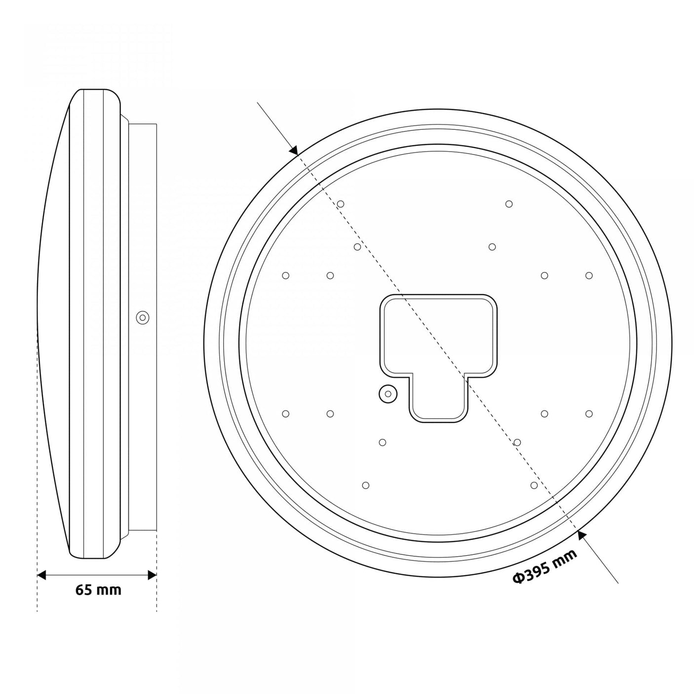 Samus Plafoniera LED Dimabila Samus 24W, 2700-6500K, 1680LM, IP20, CRI>80, Metal + PMMA