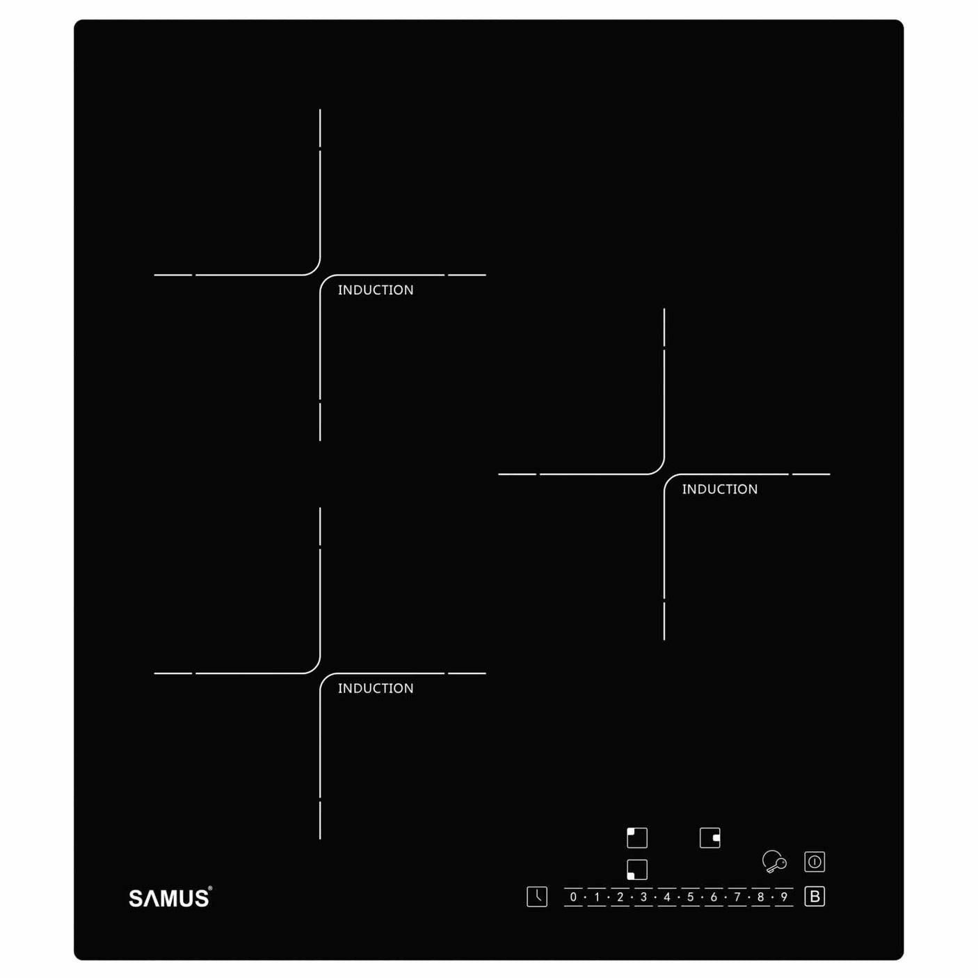 Samus Plita electrica Plită Electrică Samus PSI-43BG1 | 5800W, 45cm, Touch, Timer