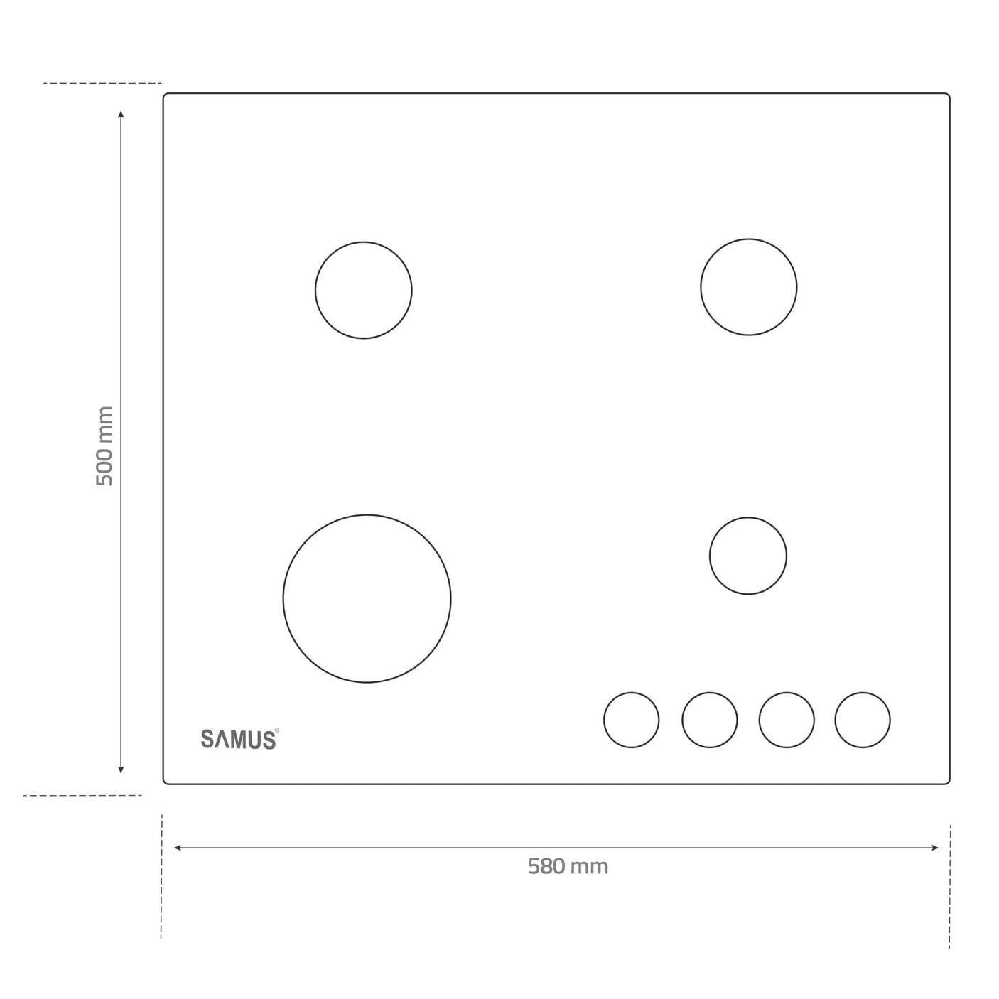 Samus Plita incorporabila Plită Incorporabilă Samus PSG-64VS3 | 58cm