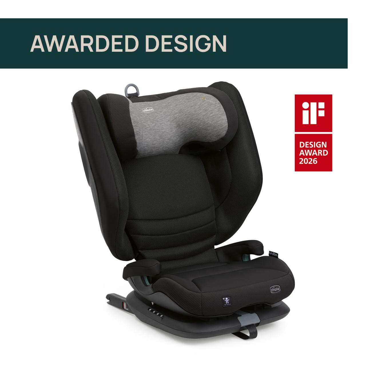 Chicco Puericultură Scaun Auto Chicco Fold&go I-size 8711775-8 | Isofix, Ever Green, 100-150cm, 3-12 Ani