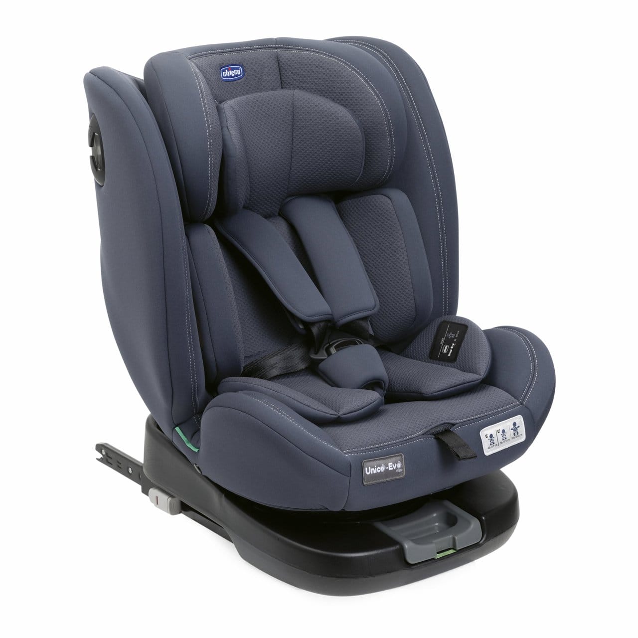 Chicco Puericultură Scaun Auto Copii Chicco Unico Evo I-Size 87030-8 | 0-12 Ani, 40-150cm, Rotativ, Albastru