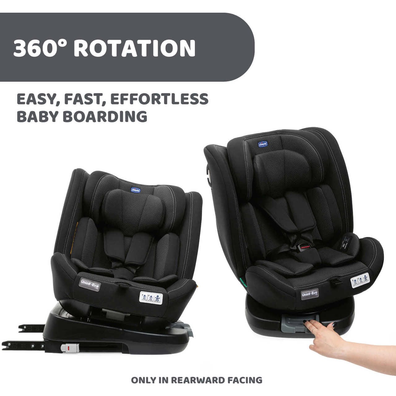 Chicco Puericultură Scaun Auto Copii Chicco Unico Evo I-Size 87030-8 | 0-12 Ani, 40-150cm, Rotativ, Albastru