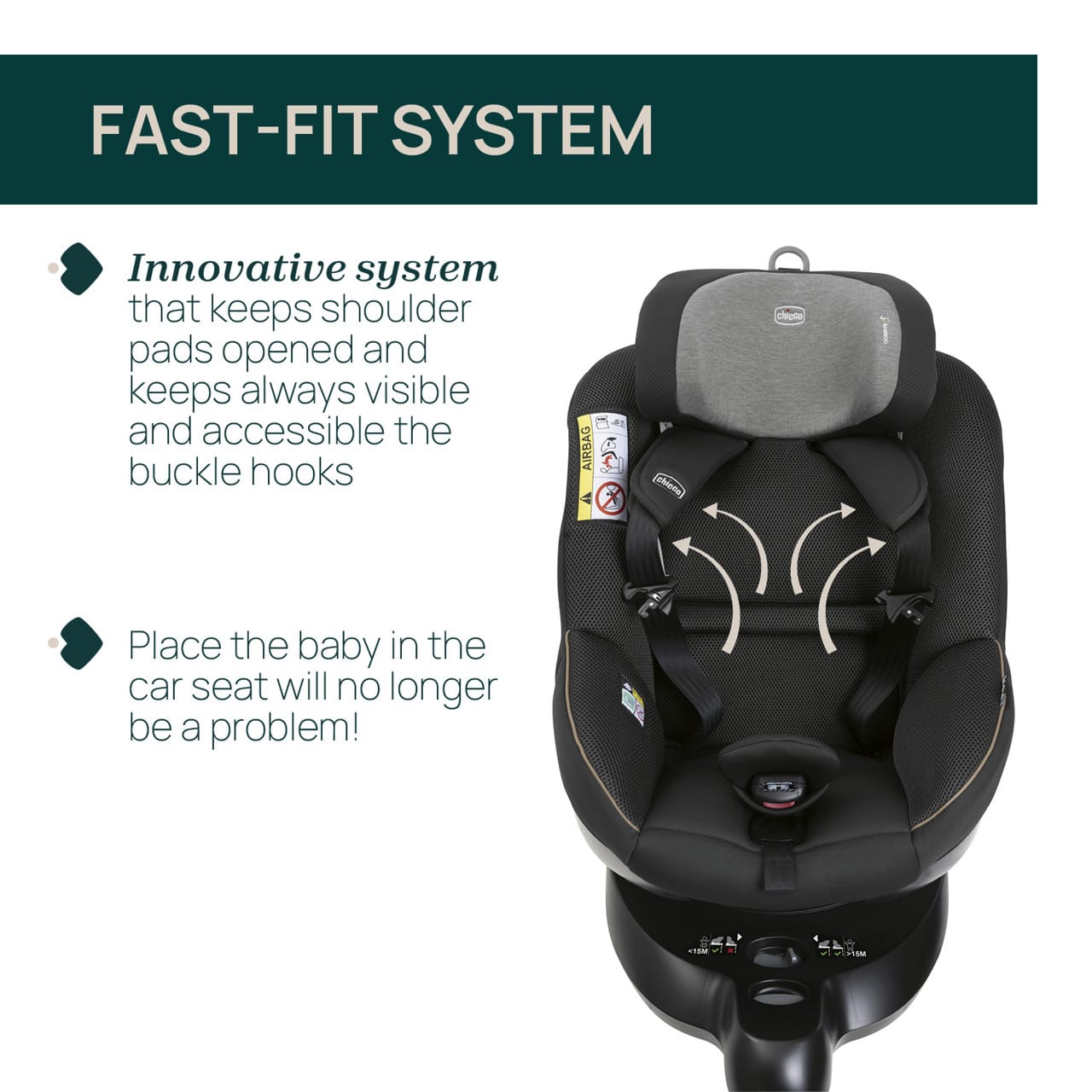 Chicco Puericultură Scaun Auto Chicco Seat 105 I-size 8711433-8 | Rotativ, Isofix, 40-105cm, Posh Black