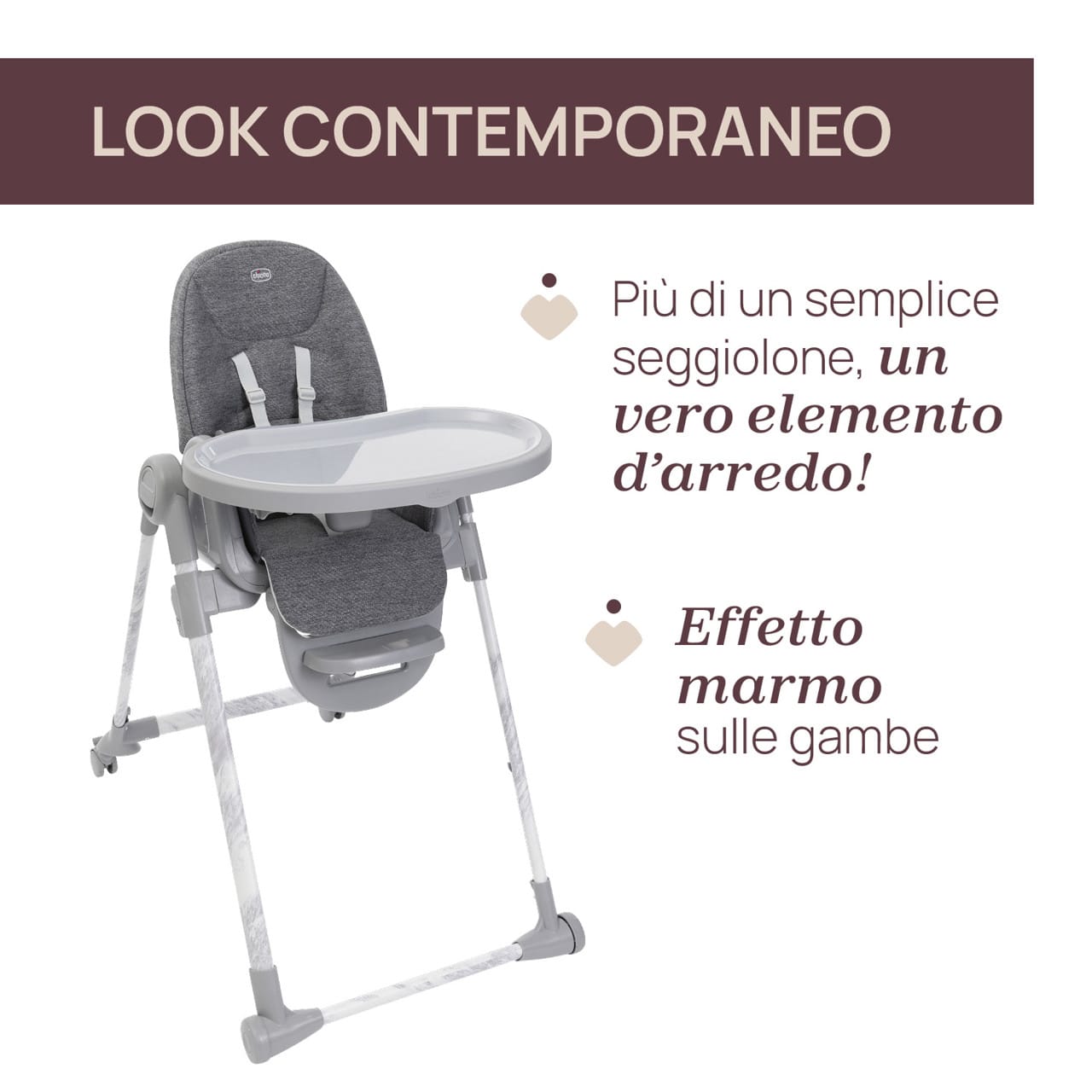 Chicco Puericultură Scaun de Masa Chicco Polly Armonia 8714043-8 | Carrara, 0 Luni+
