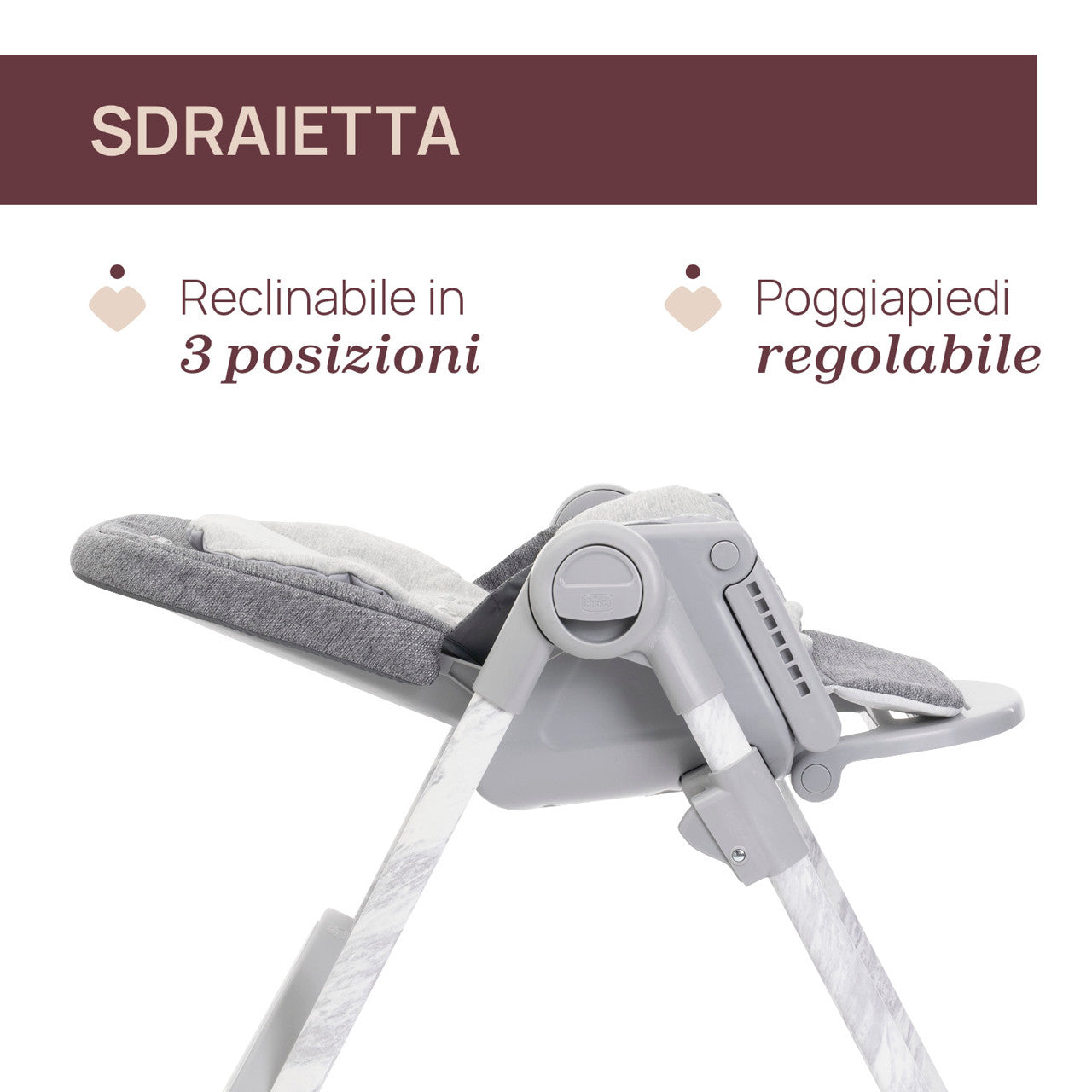 Scaun de Masa Chicco Polly Armonia Carrara, 0luni+