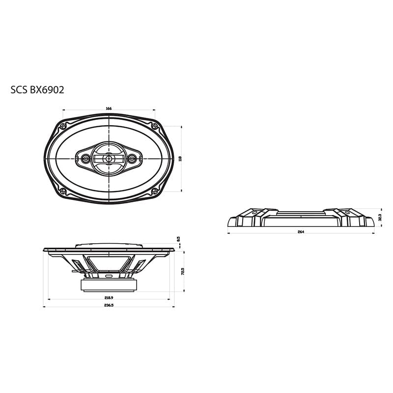 Sencor Boxe auto Boxe Auto Sencor S-SCSBX6902 | 105W, 6"