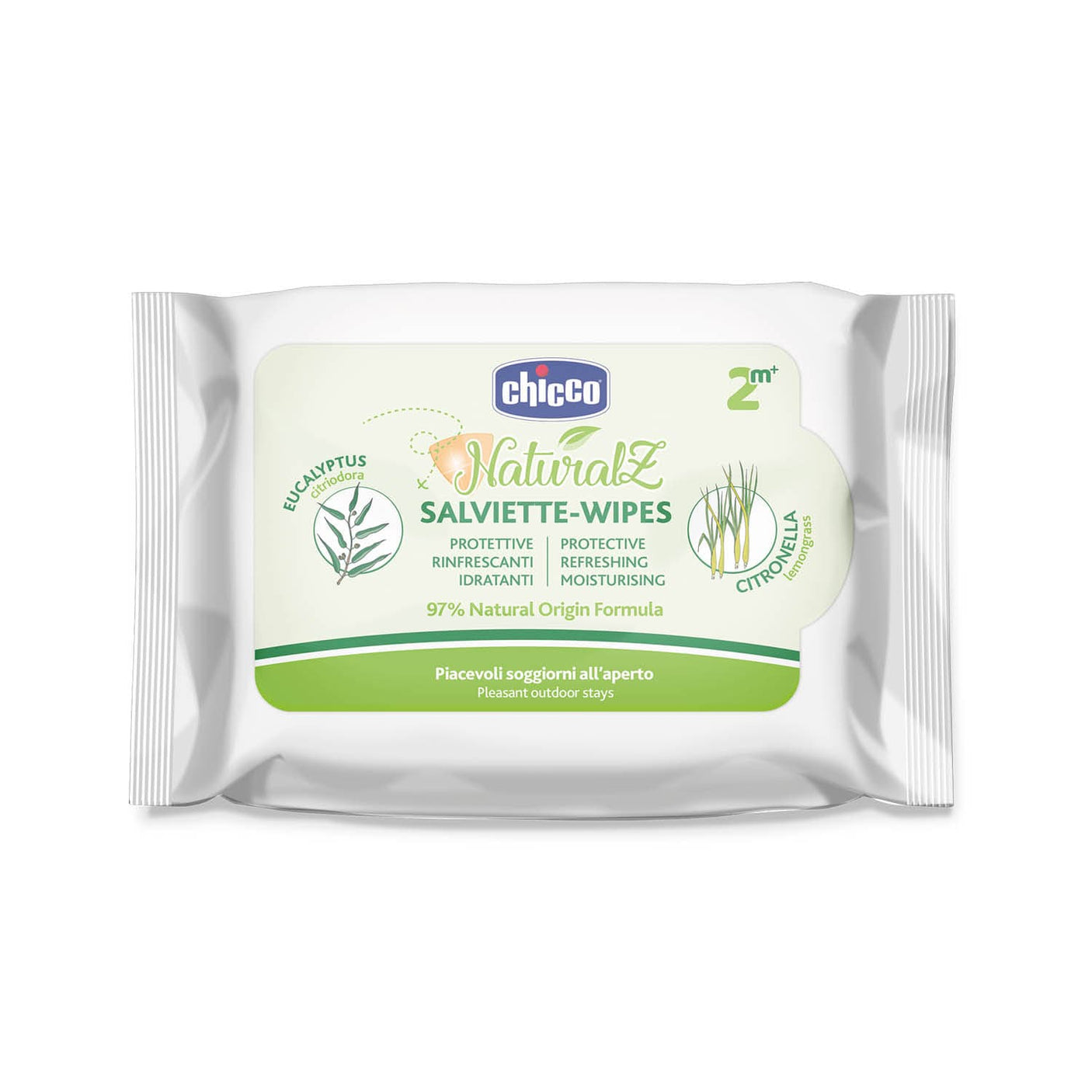 Chicco Puericultură Servetele Umede Chicco Naturalz 11599-9 | 20 Buc, 2 Luni+, Protectie Naturala