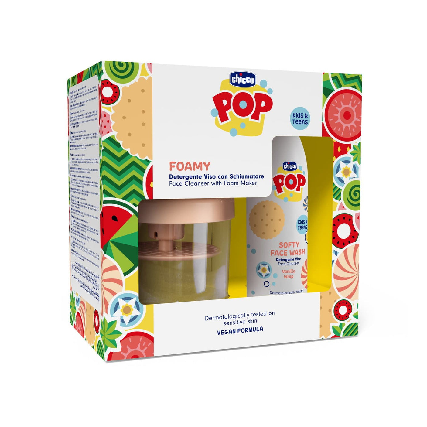 Chicco Îngrijire bebe Set Curatare Fata Chicco 1281040-9 | Gel Vanilie 150ml, Dispozitiv Formare Spuma, 6 Ani+