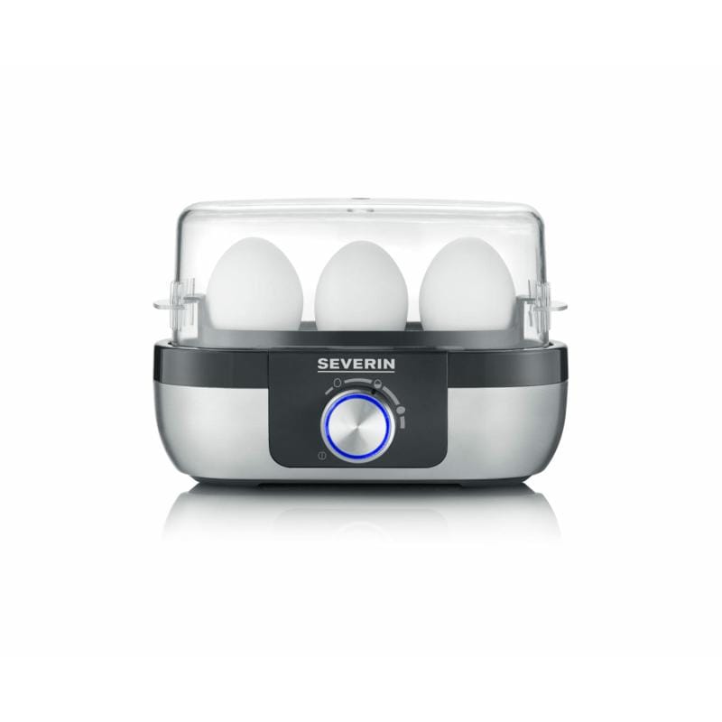 Severin Fierbător de ouă Severin EK 3163, 3 ouă, inox/negru, compact pentru casă și birou