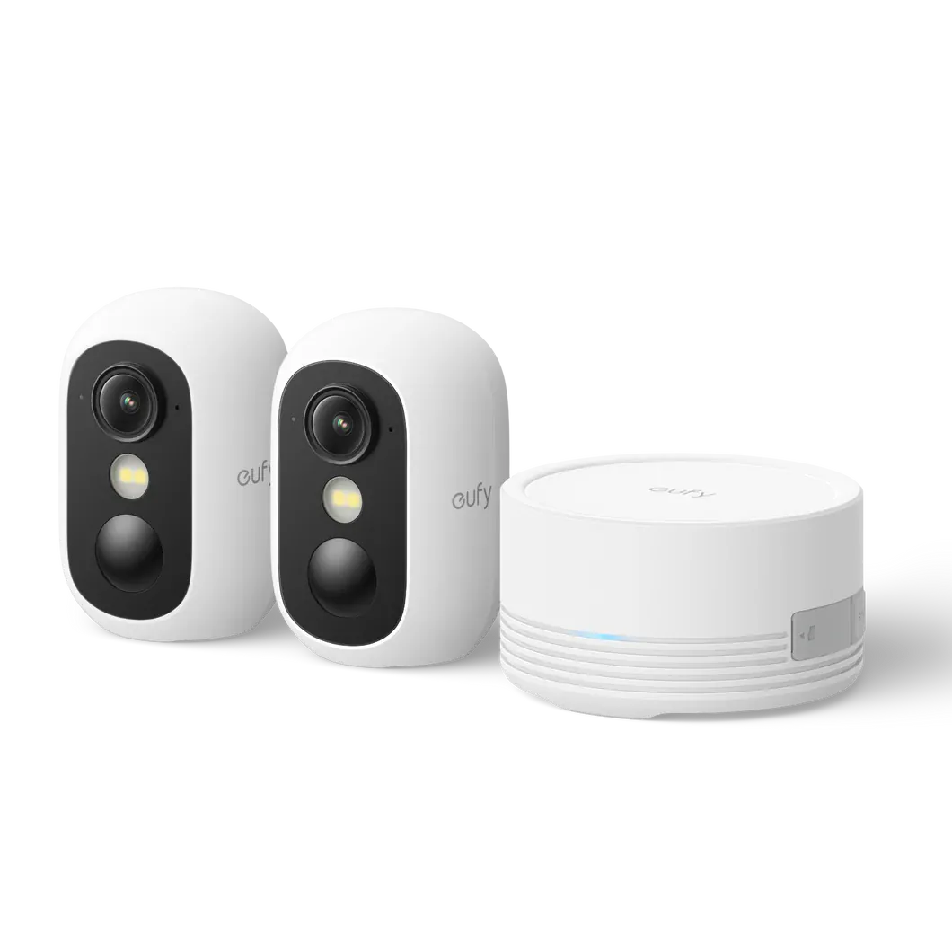 Eufy Camera de supraveghere Camera de supraveghere Eufy eufyCam C35 E8110429 | Set 2 camere Full HD, HomeBase Mini, IP67, Color Night Vision