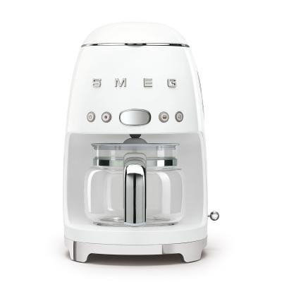 SMEG Cafetieră cu filtru SMEG DCF02WHEU, alb, design retro, pentru cafea filtrată, uz casnic și birou