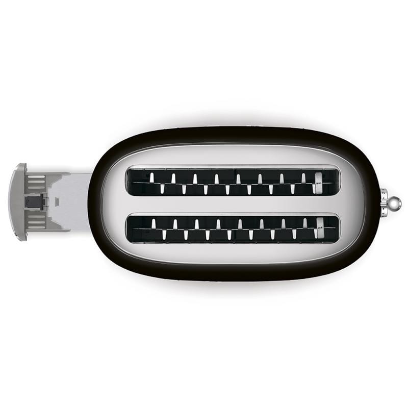 SMEG Prăjitor de pâine SMEG TSF02BLEU, 2 felii, funcții reîncălzire și decongelare, negru, design retro