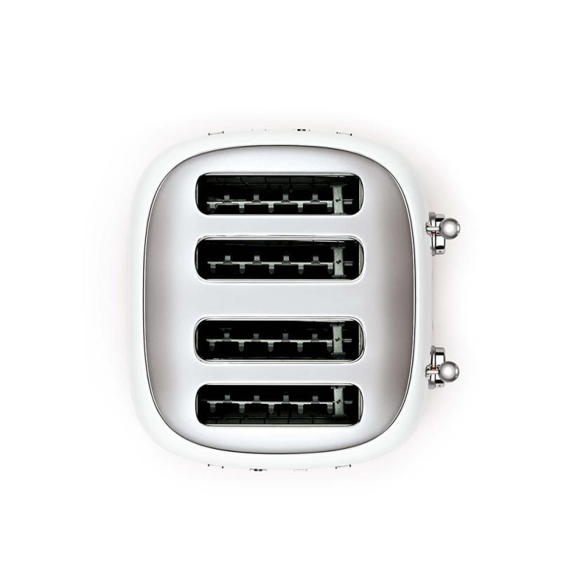 SMEG Prăjitor de pâine SMEG TSF03WHEU, 4 fante, funcții decongelare și reîncălzire, alb, design retro