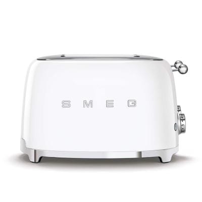 SMEG Prăjitor de pâine SMEG TSF03WHEU, 4 fante, funcții decongelare și reîncălzire, alb, design retro