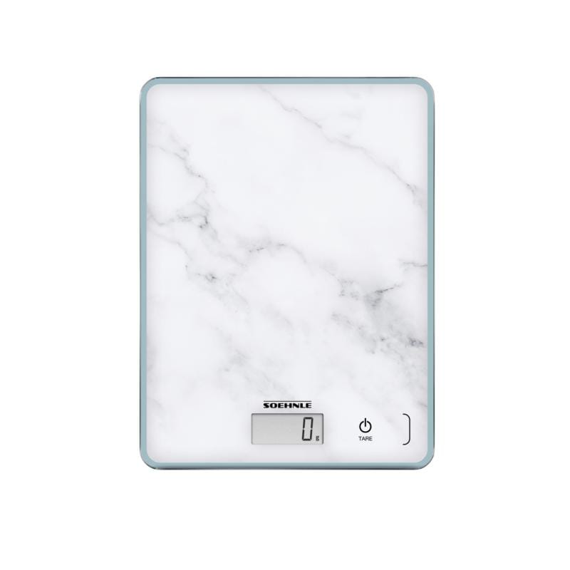 Leifheit Cântar de bucătărie Soehnle Compact 300 Marble, alb, capacitate 5 kg (61516)