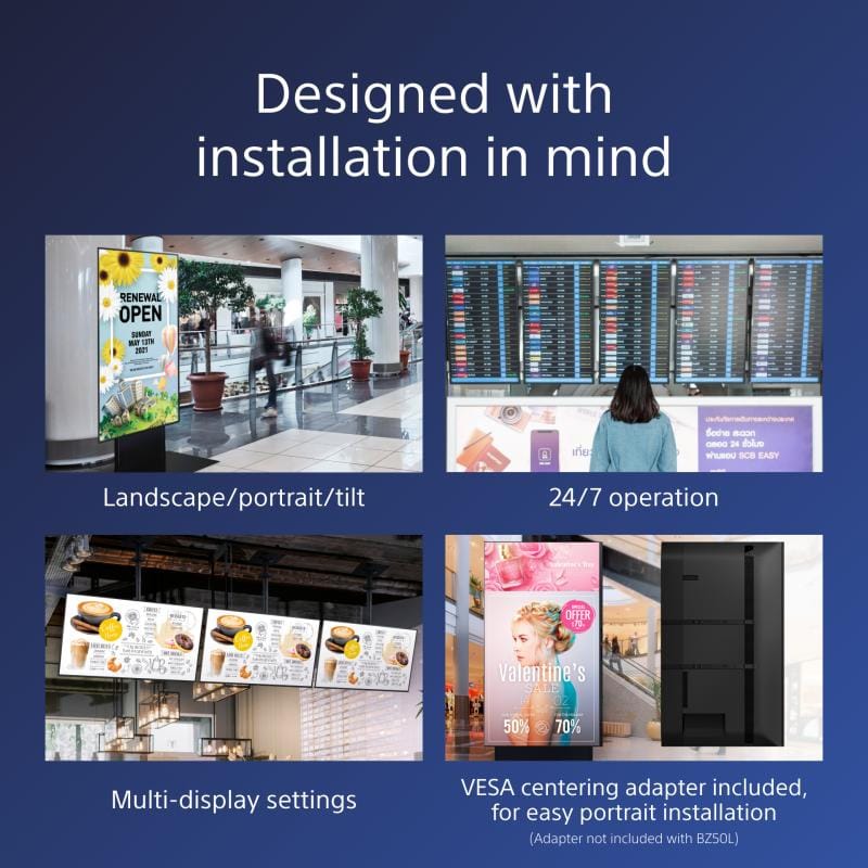 Sony Display Profesional Sony BRAVIA FW-85BZ40L 85” pentru Digital Signage, Comercial & Corporate