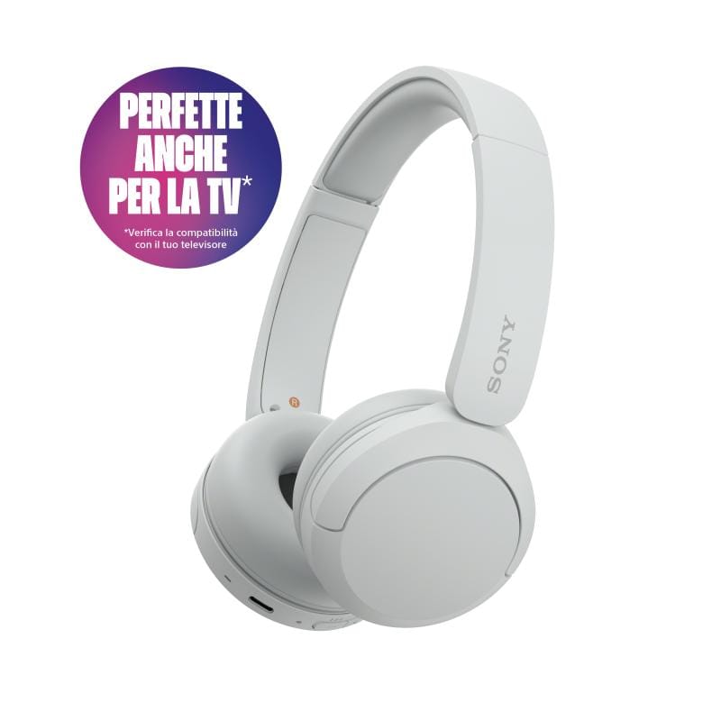 Sony Căști Sony WH-CH520 Bluetooth Wireless, Alb, Multipoint, autonomie până la 50 ore, încărcare USB-C