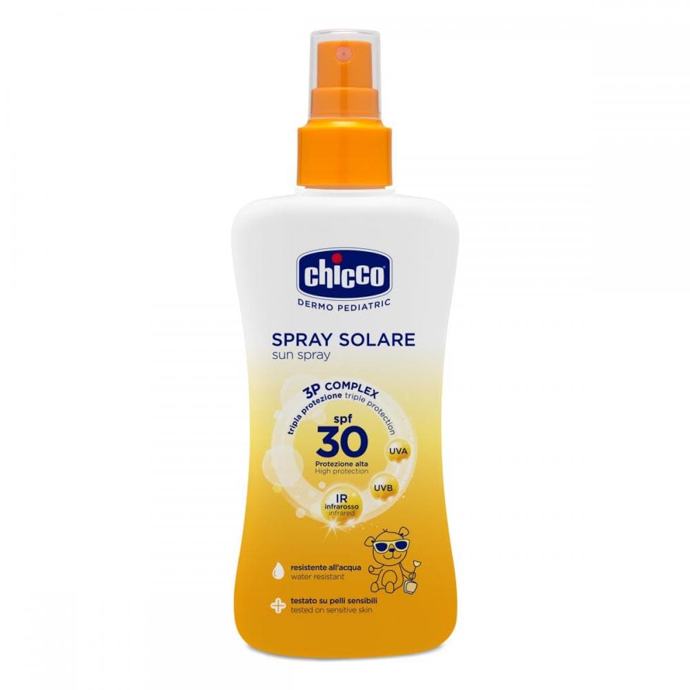 Chicco Puericultură Spray Protectie Solara Chicco 09160-9 | SPF 30+, 150ml, Dermopediatric, 0 Luni+