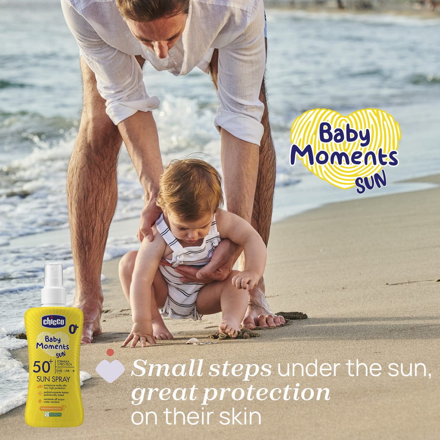 Chicco Puericultură Spray Protectie Solara Chicco Baby Moments 11260-9 | SPF 50+, 150ml, 0 Luni+
