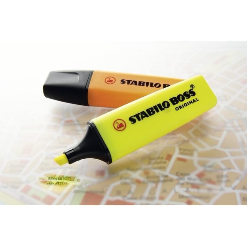 Stabilo Textmarker STABILO BOSS ORIGINAL 70/33 Verde, Vârf Tip Daltă, Evidențiere Uniformă pentru Școală și Birou