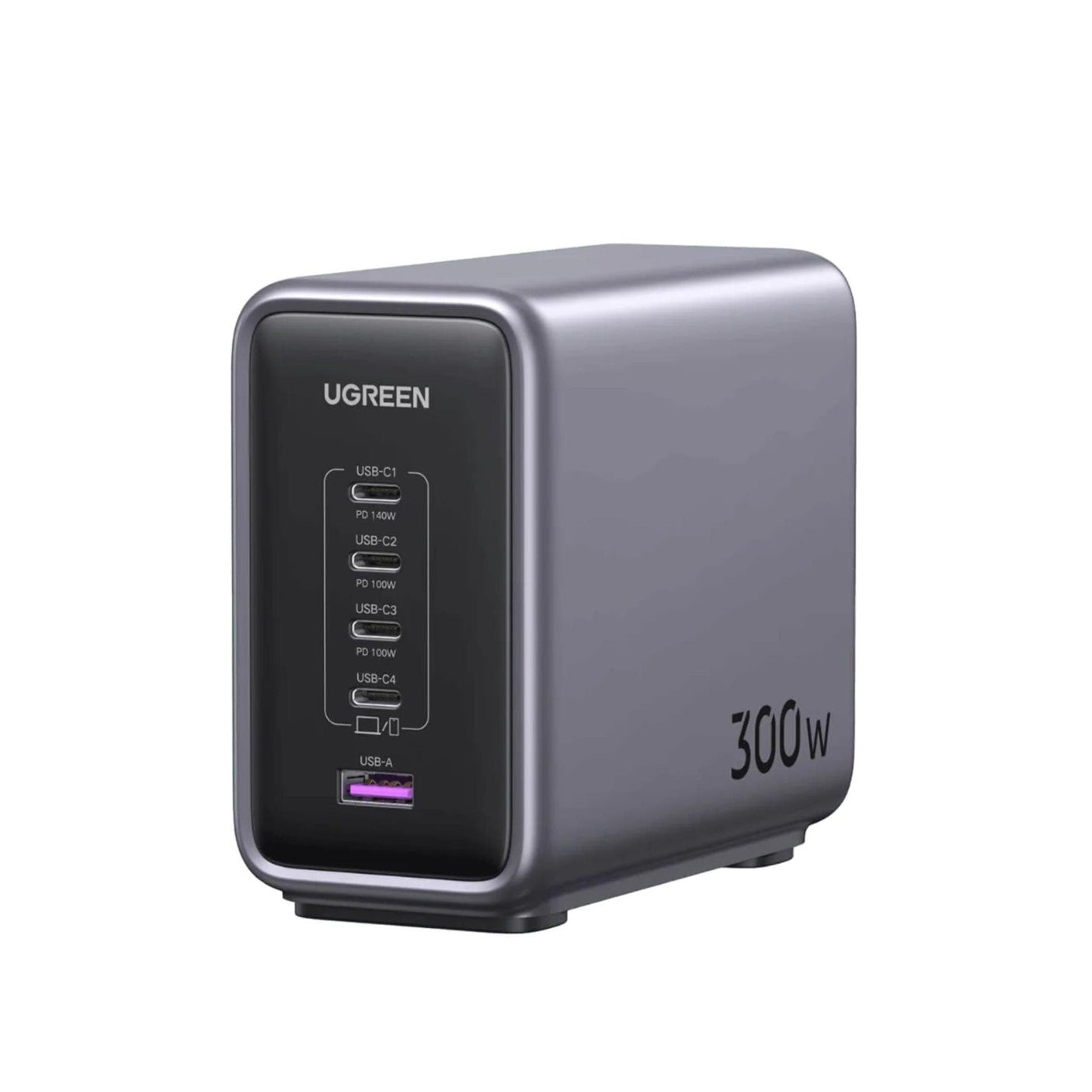 Ugreen Statie incarcare Statie Incarcare Ugreen CD333-90903B | 300W, GaN, 4x USB-C, 1x USB-A, Gri