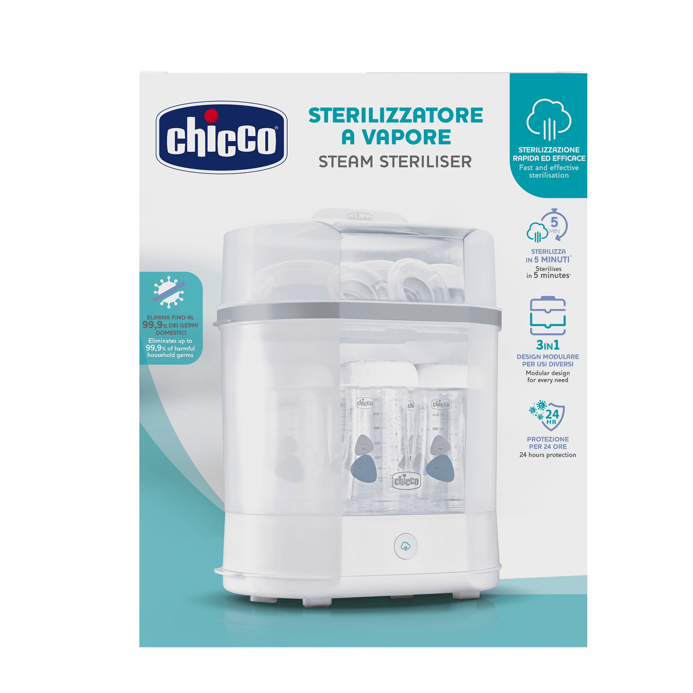 Chicco Alimentație bebe Sterilizator Electric Chicco 0739110-7 | Aburi, 3 in 1, 0luni+