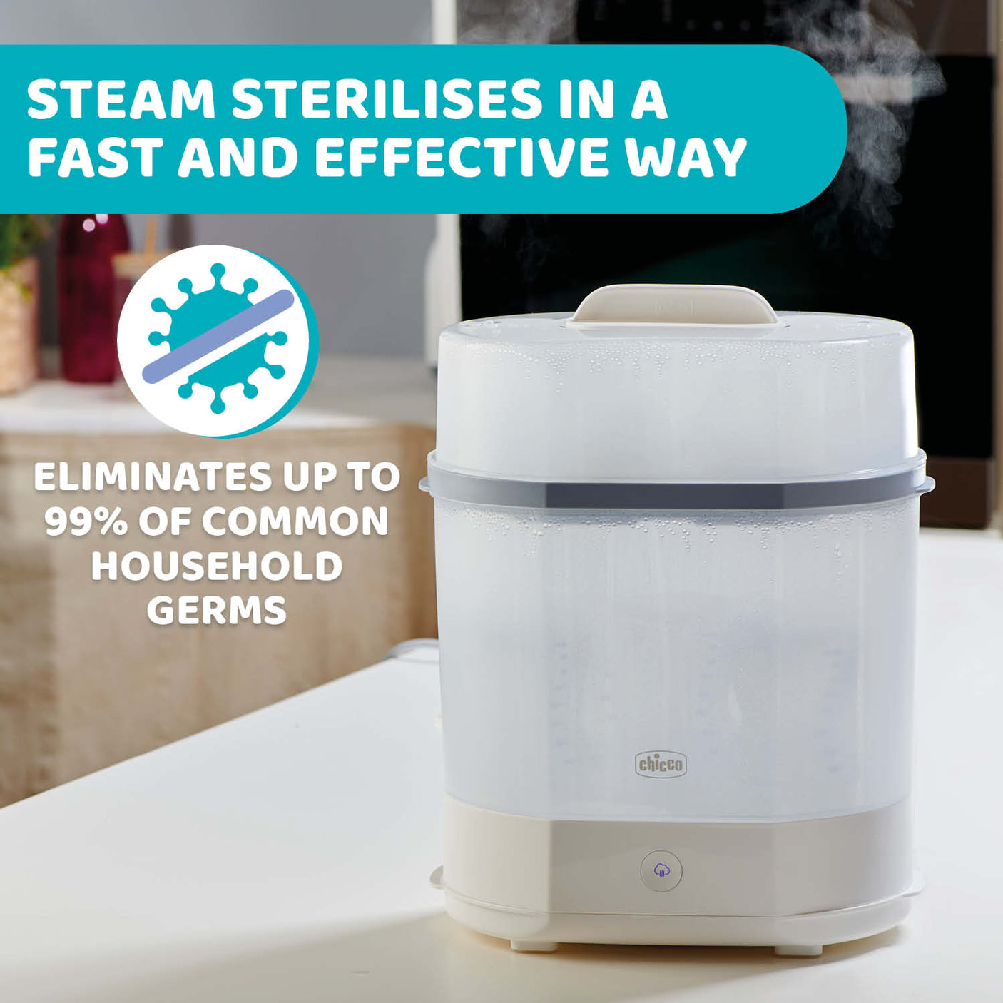 Chicco Alimentație bebe Sterilizator Electric Chicco 0739110-7 | Aburi, 3 in 1, 0luni+