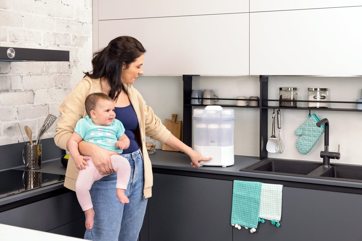 Chicco Alimentație bebe Sterilizator Electric Chicco 0739210-7 | Digital, Uscator, Biberoane, 0luni+