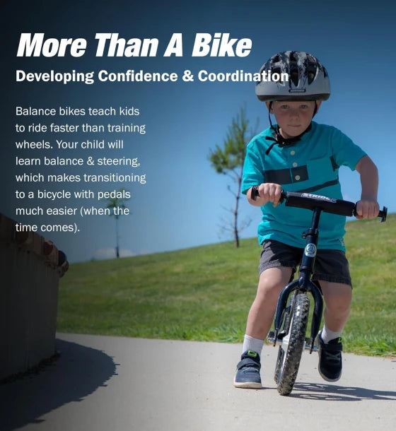 Strider Bicicleta fara pedale pentru copii Strider 12 Pro Balance 2-5 ani Negru Perlat