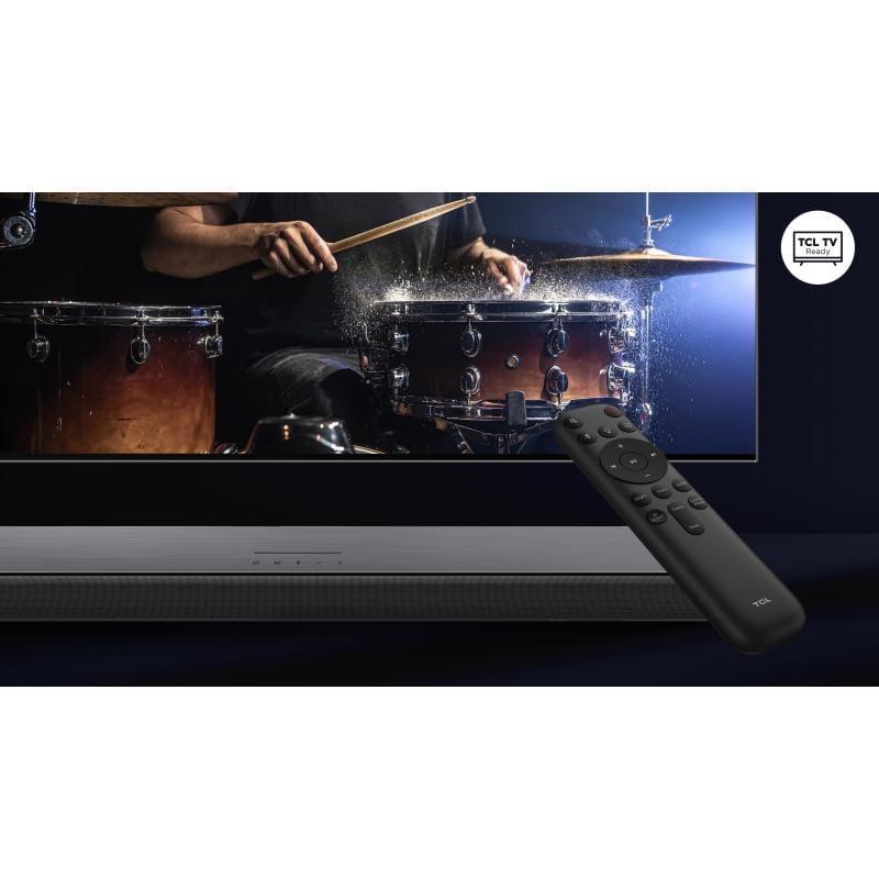 TCL Soundbar TCL S45HE Compact pentru TV, Sunet Clar pentru Filme, Jocuri și Muzică, Montare pe Perete sau pe Mobilier