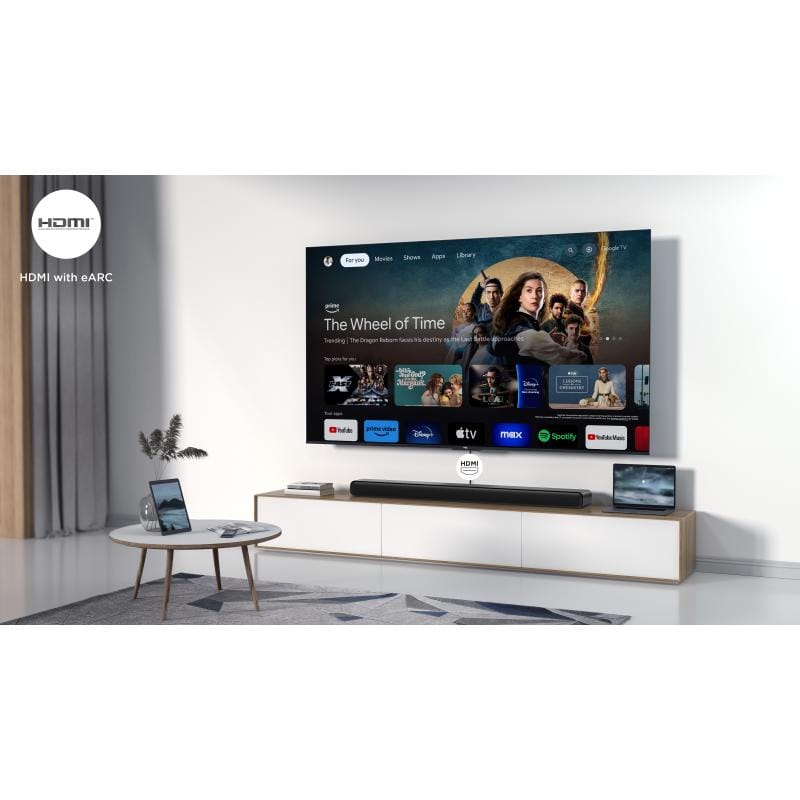 TCL Soundbar TCL S45HE Compact pentru TV, Sunet Clar pentru Filme, Jocuri și Muzică, Montare pe Perete sau pe Mobilier