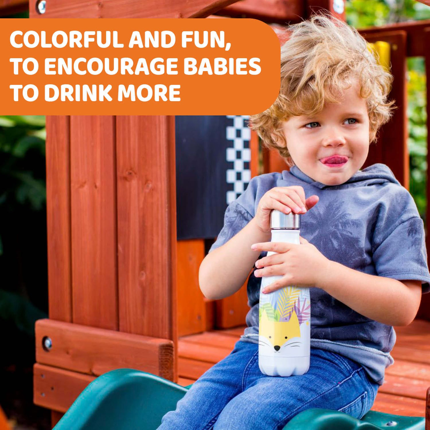 Chicco Îngrijire bebe Termos Inox Pentru Copii Chicco 1008110-7 | 350ml, Alb, Figurine Panda, 3ani+