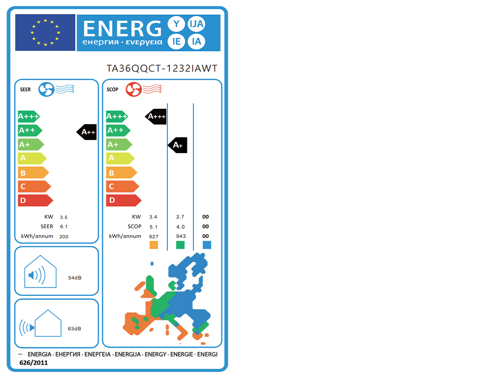 Aer Conditionat Tesla TA36QQCT-1232IAWT 12000 BTU Alb