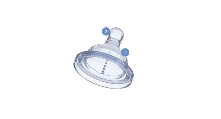 Chicco Alimentație bebe Tetina Chicco 20811-7 | Silicon, Flux Normal, 2buc, 0luni+