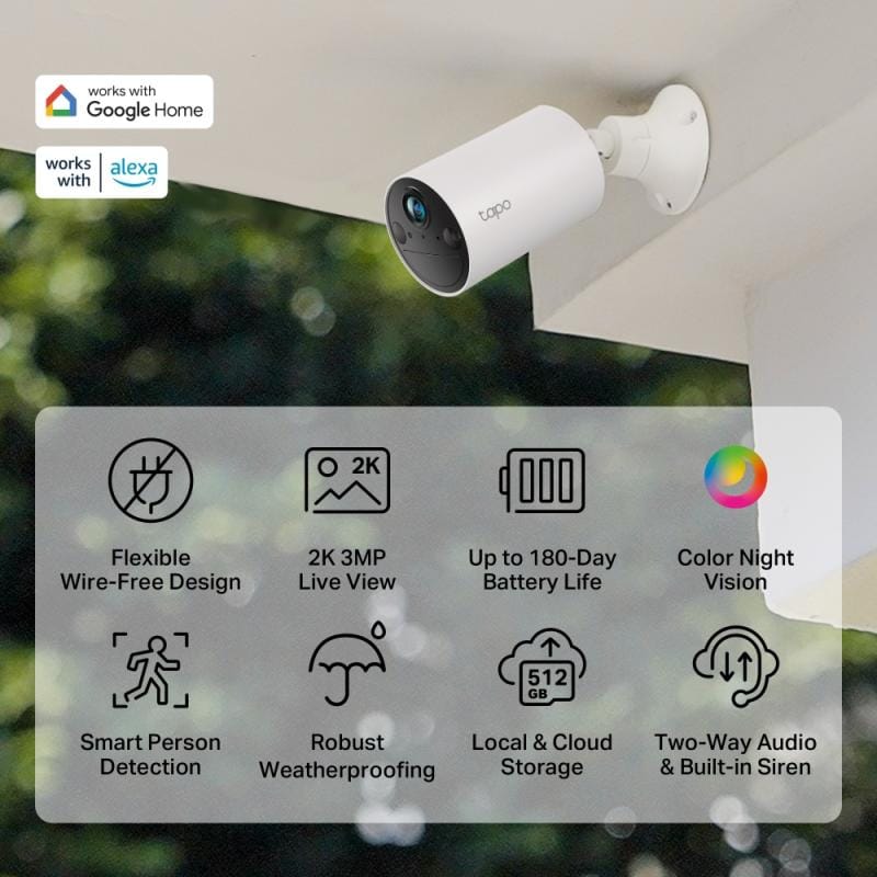 TP-Link Camera de supraveghere Camera de supraveghere IP TP-Link Tapo C410 168618 | Wi-Fi, Noapte, Audio, Detectare