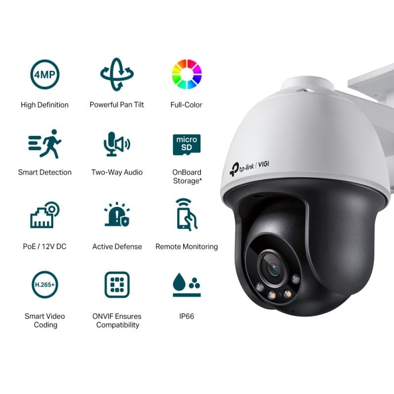 TP-Link Cameră de supraveghere IP TP-Link VIGI C540, obiectiv 4 mm, monitorizare pentru spații comerciale și rezidențiale