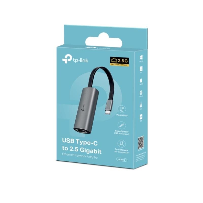 TP-Link Adaptor retea Adaptor Retea TP-Link UE302C | USB-C la Gigabit Ethernet, Plug & Play, Portabil