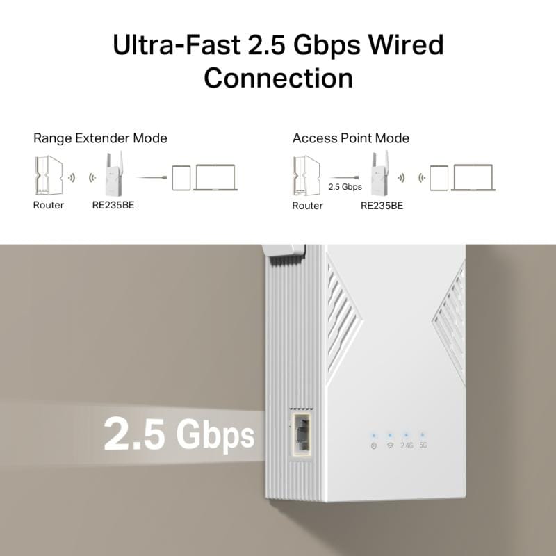 TP-Link Amplificator semnal Wi-Fi Repetor Wi-Fi TP-Link RE235BE | Dual Band, Instalare Rapida, Compatibil Universal