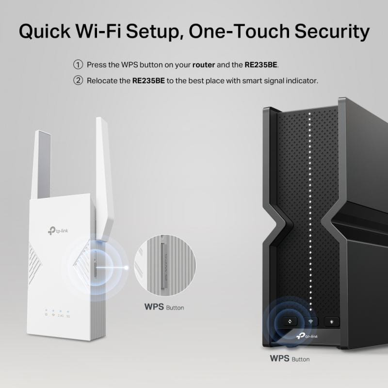 TP-Link Amplificator semnal Wi-Fi Repetor Wi-Fi TP-Link RE235BE | Dual Band, Instalare Rapida, Compatibil Universal