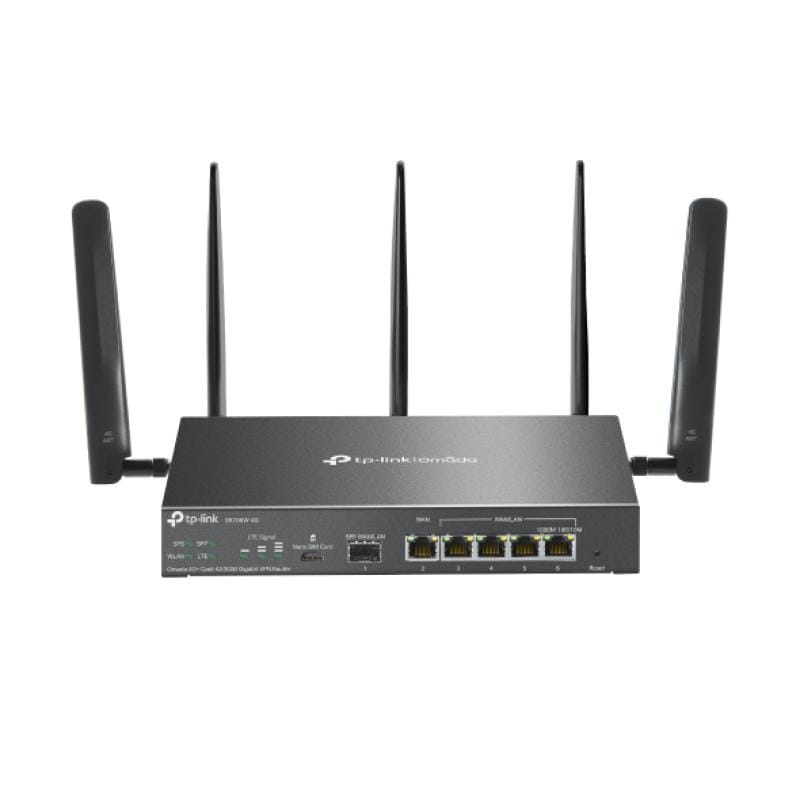TP-Link Router TP-Link ER706W-4G 4G LTE, Multi-WAN, Wi‑Fi, pentru birou și locații fără internet fix
