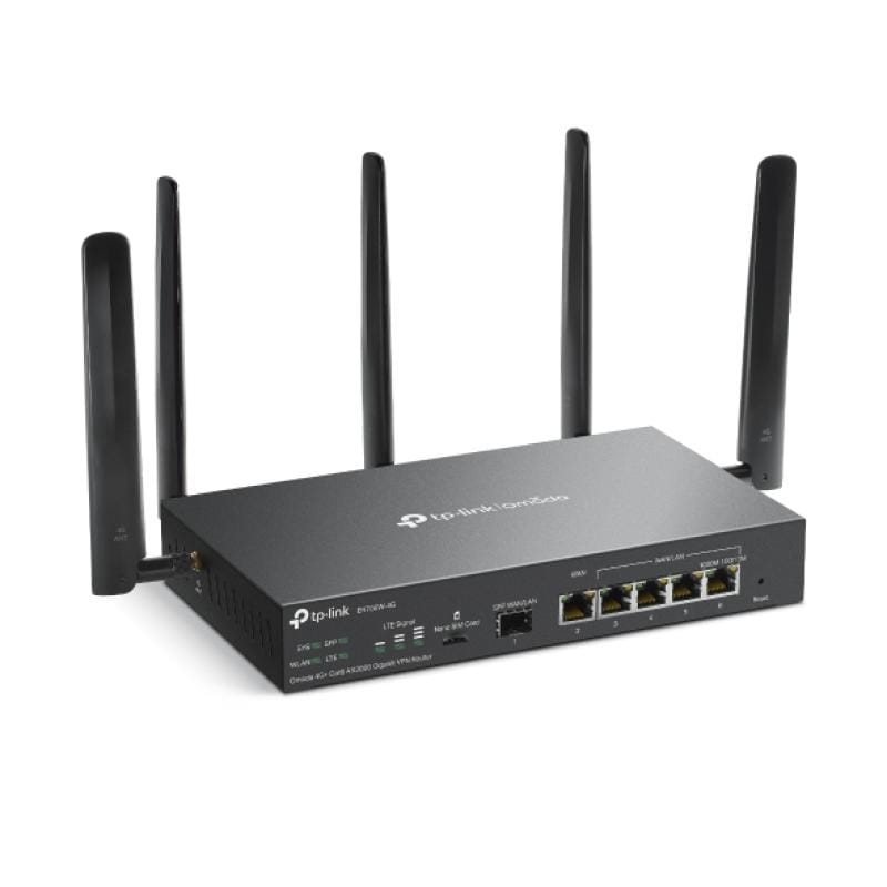 TP-Link Router TP-Link ER706W-4G 4G LTE, Multi-WAN, Wi‑Fi, pentru birou și locații fără internet fix