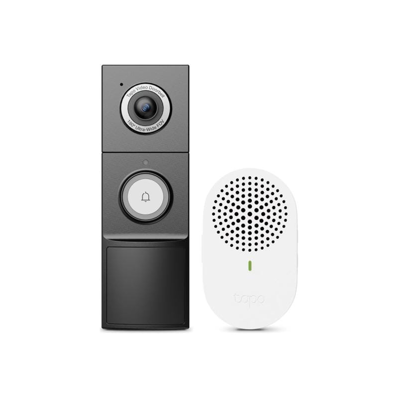 TP-Link Sonerie video inteligentă TP-Link Tapo D235, cameră HD, detecție mișcare, vedere nocturnă, audio bidirecțional, Wi-Fi